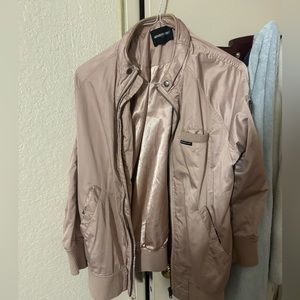 Members Only light pink bomber jacket